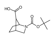 2-Aza-bicyclo[2.2.1]heptane-2,7-dicarboxylic acid 2-tert-butyl ester结构式