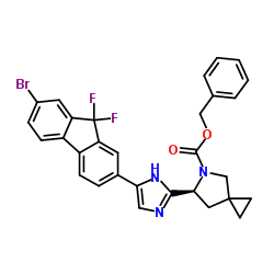 (6S)-6-[5-(7-Bromo-9,9-difluoro-9H-fluoren-2-yl)-1H-imidazol-2-yl]-5-azaspiro[2.4]heptane-5-carboxylic acid phenylmethyl ester picture