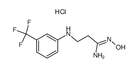 β-(3-trifluoromethylphenylamino)-propionamidoxime*HCl结构式