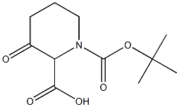 1-(tert-butoxycarbonyl)-3-oxopiperidine-2-carboxylic acid Structure