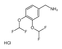 [3,4-bis(difluoromethoxy)phenyl]methanamine,hydrochloride Structure