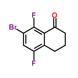 7-溴-5,8-二氟-3,4-二氢萘-1(2H)-星空app结构式