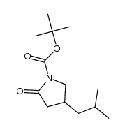 t-butyl 4-(2-methylpropyl)-2-oxopyrrolidine-1-carboxylate Structure