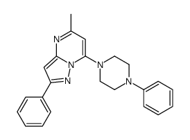 5-methyl-2-phenyl-7-(4-phenylpiperazin-1-yl)pyrazolo[1,5-a]pyrimidine Structure