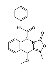 10-Ethoxy-1-methyl-3-oxo-10H-oxazolo[3,4-b]cinnoline-5-carboxylic acid phenylamide结构式