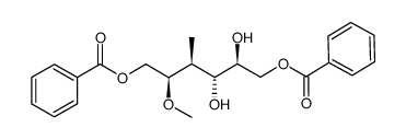 1,6-di-O-benzoyl-3-deoxy-3-C-methyl-2-O-methyl-L-altritol Structure