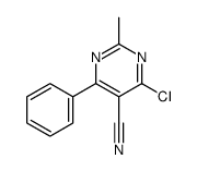 4-chloro-2-methyl-6-phenylpyrimidine-5-carbonitrile结构式