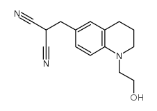 6-(2,2-二氰基乙烯基)-N-(2-羟乙基)-1,2,3,4-四氢喹啉结构式