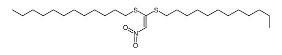 1-(1-dodecylsulfanyl-2-nitroethenyl)sulfanyldodecane结构式