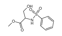 2-benzenesulfonylamino-3-hydroxy-propionic acid methyl ester结构式