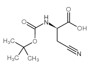 Boc-β-氰基-D-丙氨酸结构式