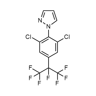 1-(2,6-二氯-4-(全氟丙烷-2-基)苯基)-1H-吡唑结构式