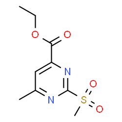 Ethyl 6-methyl-2-(methylsulfonyl)-4-pyrimidinecarboxylate Structure