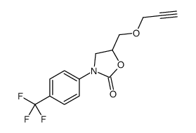 5-[(2-Propynyloxy)methyl]-3-[4-(trifluoromethyl)phenyl]-2-oxazolidinone Structure