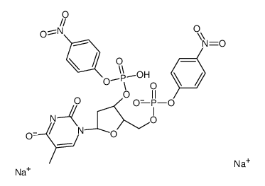 Thymidine-3’,5’-di(p-nitrophenyl Phosphate) Disodium Salt Structure