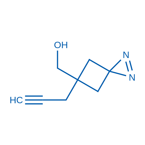 (5-(Prop-2-yn-1-yl)-1,2-diazaspiro[2.3]hex-1-en-5-yl)methanol Structure