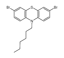 3,7-Dibromo-10-hexylphenothiazine Structure