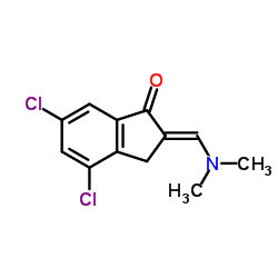 4,6-DICHLORO-2-DIMETHYLAMINOMETHYLENE-INDAN-1-ONE Structure