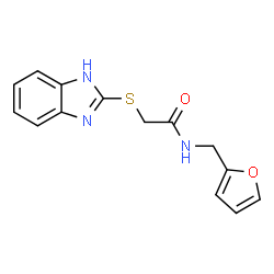 2-((1H-benzo[d]imidazol-2-yl)thio)-N-(furan-2-ylmethyl)acetamide结构式