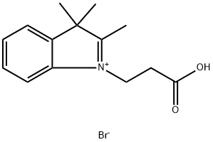 1-(2-carboxyethyl)-2,3,3-trimethyl-3H-indol-1-ium bromide Structure