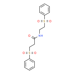 3-(Phenylsulfonyl)-N-[2-(phenylsulfonyl)ethyl]propanamide结构式