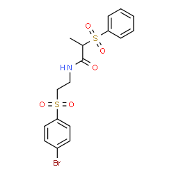 N-(2-[(4-BROMOPHENYL)SULFONYL]ETHYL)-2-(PHENYLSULFONYL)PROPANAMIDE结构式