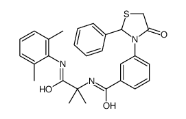 Benzamide, N-[2-[(2,6-dimethylphenyl)amino]-1,1-dimethyl-2-oxoethyl]-3-(4-oxo-2-phenyl-3-thiazolidinyl)- (9CI) Structure