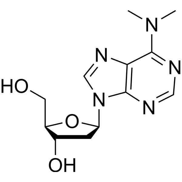 5-(6-dimethylaminopurin-9-yl)-2-(hydroxymethyl)oxolan-3-ol structure