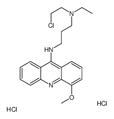 2-chloroethyl-ethyl-[3-[(4-methoxyacridin-9-yl)azaniumyl]propyl]azanium,dichloride Structure