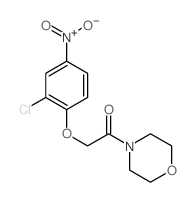 2-(2-chloro-4-nitro-phenoxy)-1-morpholin-4-yl-ethanone结构式