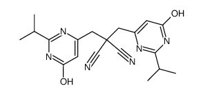 bis-(2-isopropyl-6-oxo-1,6-dihydro-pyrimidin-4-ylmethyl)-malononitrile结构式