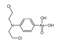 4-[N,N-Bis(2-chloroethyl)amino]phenylarsonic acid结构式