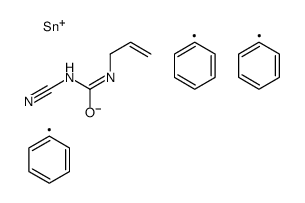 triphenylstannyl N-cyano-N'-prop-2-enylcarbamimidate Structure