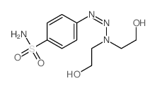 4-(bis(2-hydroxyethyl)amino)diazenylbenzenesulfonamide结构式