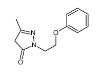 5-methyl-2-(2-phenoxyethyl)-4H-pyrazol-3-one结构式