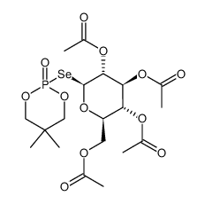 (2R,3R,4S,5R,6S)-2-(acetoxymethyl)-6-((5,5-dimethyl-2-oxido-1,3,2-dioxaphosphinan-2-yl)selanyl)tetrahydro-2H-pyran-3,4,5-triyl triacetate结构式