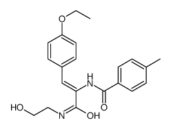 N-[(E)-1-(4-ethoxyphenyl)-3-(2-hydroxyethylamino)-3-oxoprop-1-en-2-yl]-4-methylbenzamide结构式