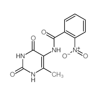 N-(4-methyl-2,6-dioxo-3H-pyrimidin-5-yl)-2-nitro-benzamide结构式