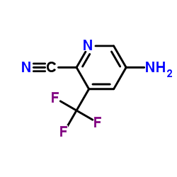 5-Amino-3-(trifluoromethyl)picolinonitrile structure