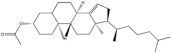 (17α)-Cholest-14-en-3β-ol acetate结构式