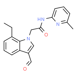 1H-Indole-1-acetamide,7-ethyl-3-formyl-N-(6-methyl-2-pyridinyl)-(9CI) Structure