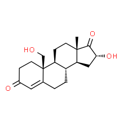 16,19-dihydroxy-4-androsten-3,17-dione Structure