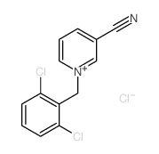 Pyridinium, 3-cyano-1-[(2,6-dichlorophenyl)methyl]-, chloride Structure