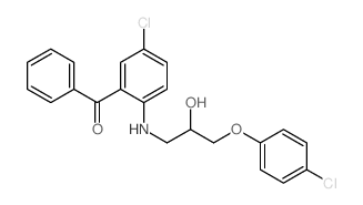 [5-chloro-2-[[3-(4-chlorophenoxy)-2-hydroxy-propyl]amino]phenyl]-phenyl-methanone结构式