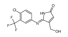 5-[(Z)-4-Chloro-3-trifluoromethyl-phenylimino]-4-hydroxymethyl-1,5-dihydro-pyrrol-2-one结构式