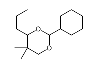 2-cyclohexyl-5,5-dimethyl-4-propyl-1,3-dioxane Structure