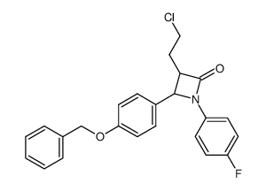 4-(4-(benzyloxy)phenyl)-3-(2-chloroethyl)-1-(4-fluorophenyl)azetidin-2-one Structure