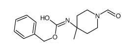 benzyl N-(1-formyl-4-methylpiperidin-4-yl)carbamate结构式