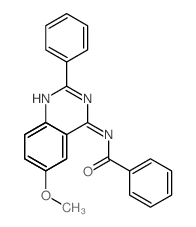 Benzamide,N-[[[[(4-methoxyphenyl)imino]phenylmethyl]imino]phenylmethyl]- structure