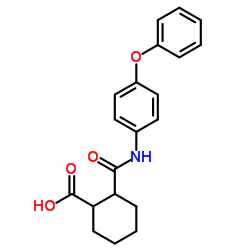 2-[(4-phenoxyanilino)carbonyl]cyclohexanecarboxylic acid结构式